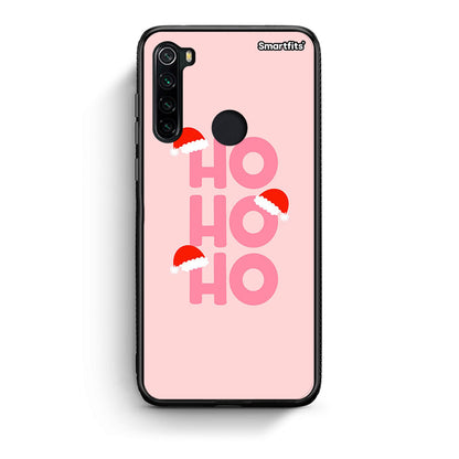 Xiaomi Redmi Note 8 Xmas Ho Ho Ho θήκη από τη Smartfits με σχέδιο στο πίσω μέρος και μαύρο περίβλημα | Smartphone case with colorful back and black bezels by Smartfits