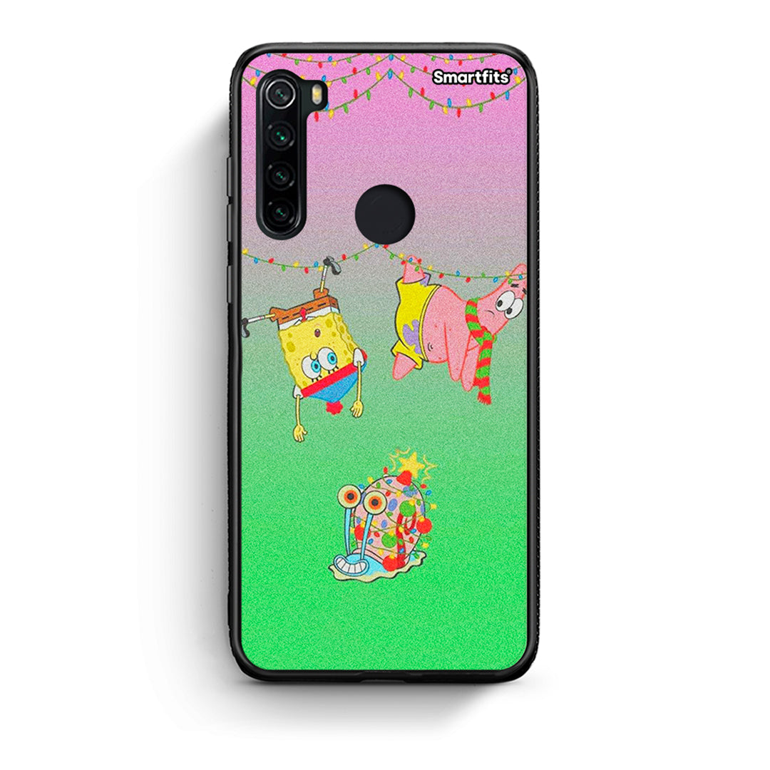 Xiaomi Redmi Note 8 Xmas Lights θήκη από τη Smartfits με σχέδιο στο πίσω μέρος και μαύρο περίβλημα | Smartphone case with colorful back and black bezels by Smartfits