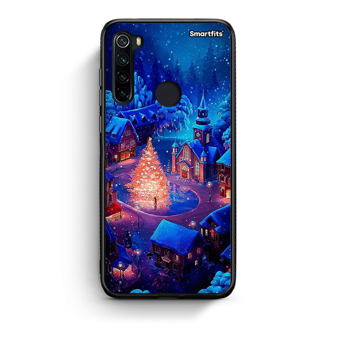 Xiaomi Redmi Note 8 Xmas Village θήκη από τη Smartfits με σχέδιο στο πίσω μέρος και μαύρο περίβλημα | Smartphone case with colorful back and black bezels by Smartfits