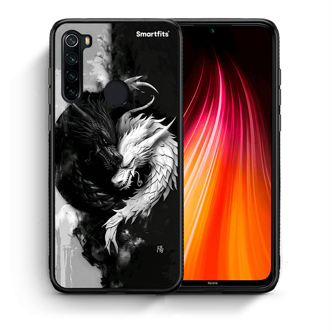 Θήκη Xiaomi Redmi Note 8 Yin Yang από τη Smartfits με σχέδιο στο πίσω μέρος και μαύρο περίβλημα | Xiaomi Redmi Note 8 Yin Yang case with colorful back and black bezels
