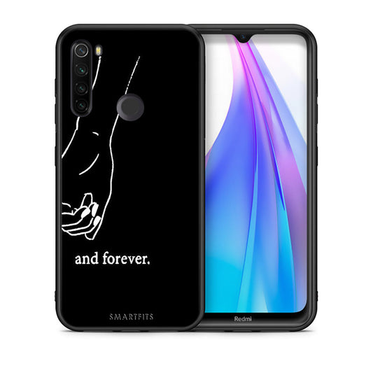 Θήκη Αγίου Βαλεντίνου Xiaomi Redmi Note 8T Always & Forever 2 από τη Smartfits με σχέδιο στο πίσω μέρος και μαύρο περίβλημα | Xiaomi Redmi Note 8 Always & Forever 2 case with colorful back and black bezels