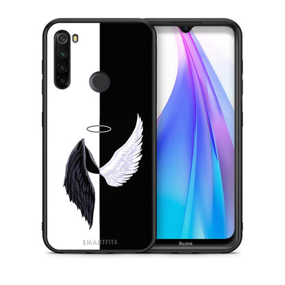 Θήκη Xiaomi Redmi Note 8T Angels Demons από τη Smartfits με σχέδιο στο πίσω μέρος και μαύρο περίβλημα | Xiaomi Redmi Note 8 Angels Demons case with colorful back and black bezels