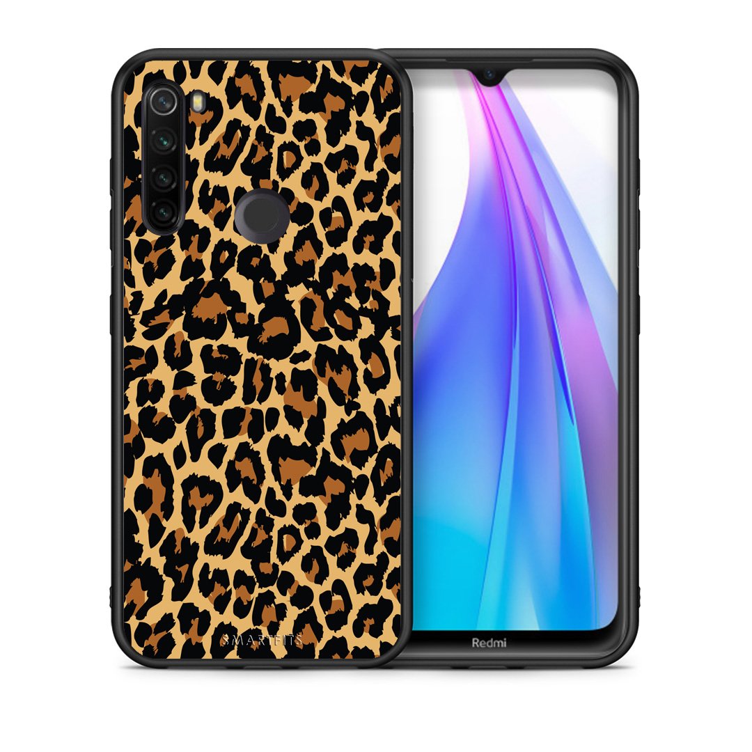 Θήκη Xiaomi Redmi Note 8T Leopard Animal από τη Smartfits με σχέδιο στο πίσω μέρος και μαύρο περίβλημα | Xiaomi Redmi Note 8T Leopard Animal case with colorful back and black bezels