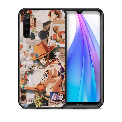Θήκη Xiaomi Redmi Note 8T Anime Collage από τη Smartfits με σχέδιο στο πίσω μέρος και μαύρο περίβλημα | Xiaomi Redmi Note 8 Anime Collage case with colorful back and black bezels