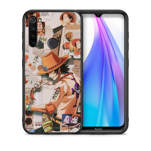 Θήκη Xiaomi Redmi Note 8T Anime Collage από τη Smartfits με σχέδιο στο πίσω μέρος και μαύρο περίβλημα | Xiaomi Redmi Note 8 Anime Collage case with colorful back and black bezels