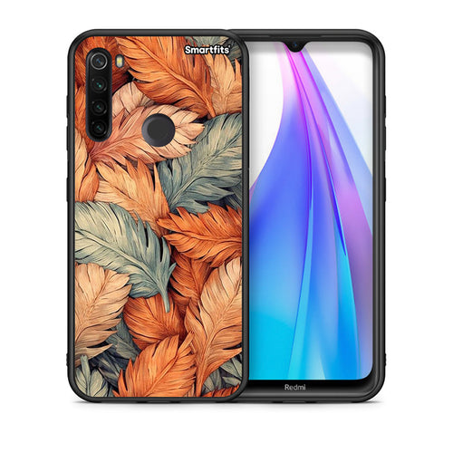 Θήκη Xiaomi Redmi Note 8T Autumn Leaves από τη Smartfits με σχέδιο στο πίσω μέρος και μαύρο περίβλημα | Xiaomi Redmi Note 8 Autumn Leaves case with colorful back and black bezels