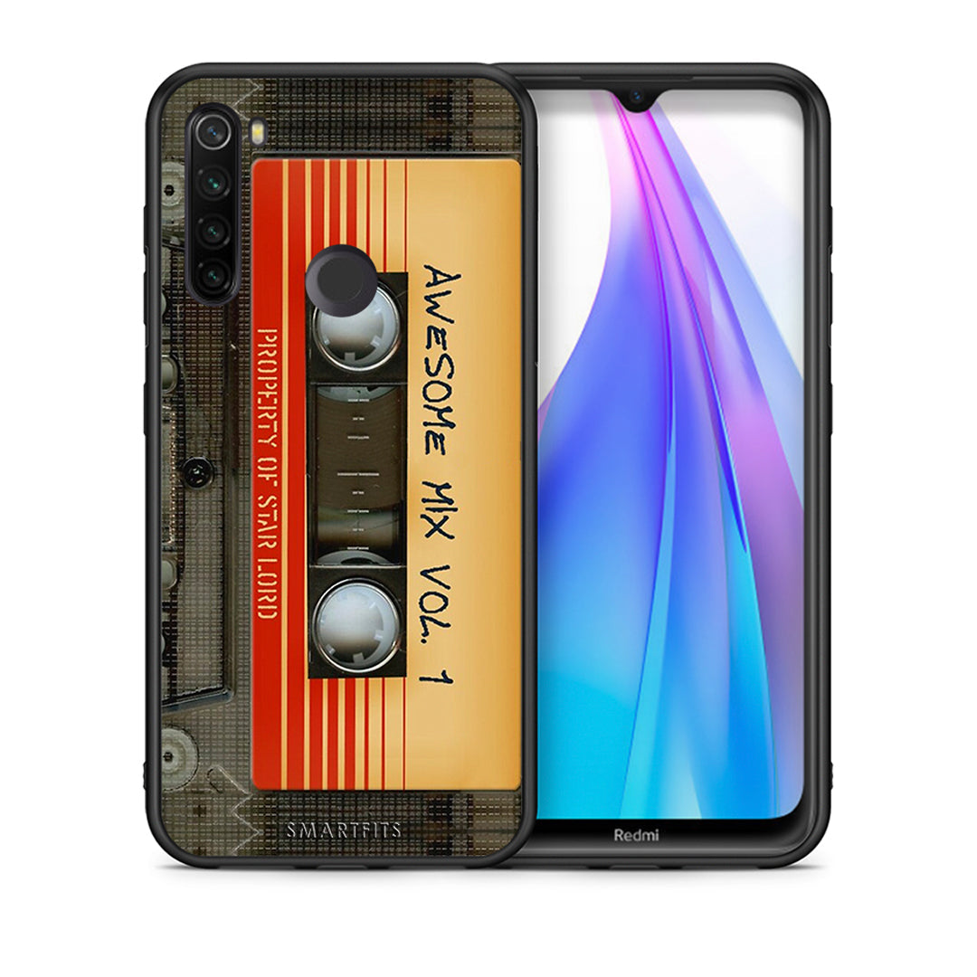 Θήκη Xiaomi Redmi Note 8T Awesome Mix από τη Smartfits με σχέδιο στο πίσω μέρος και μαύρο περίβλημα | Xiaomi Redmi Note 8 Awesome Mix case with colorful back and black bezels