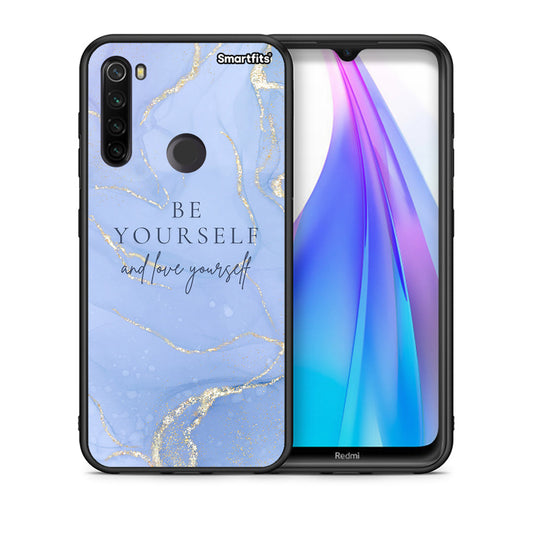 Θήκη Xiaomi Redmi Note 8T Be Yourself από τη Smartfits με σχέδιο στο πίσω μέρος και μαύρο περίβλημα | Xiaomi Redmi Note 8 Be Yourself case with colorful back and black bezels