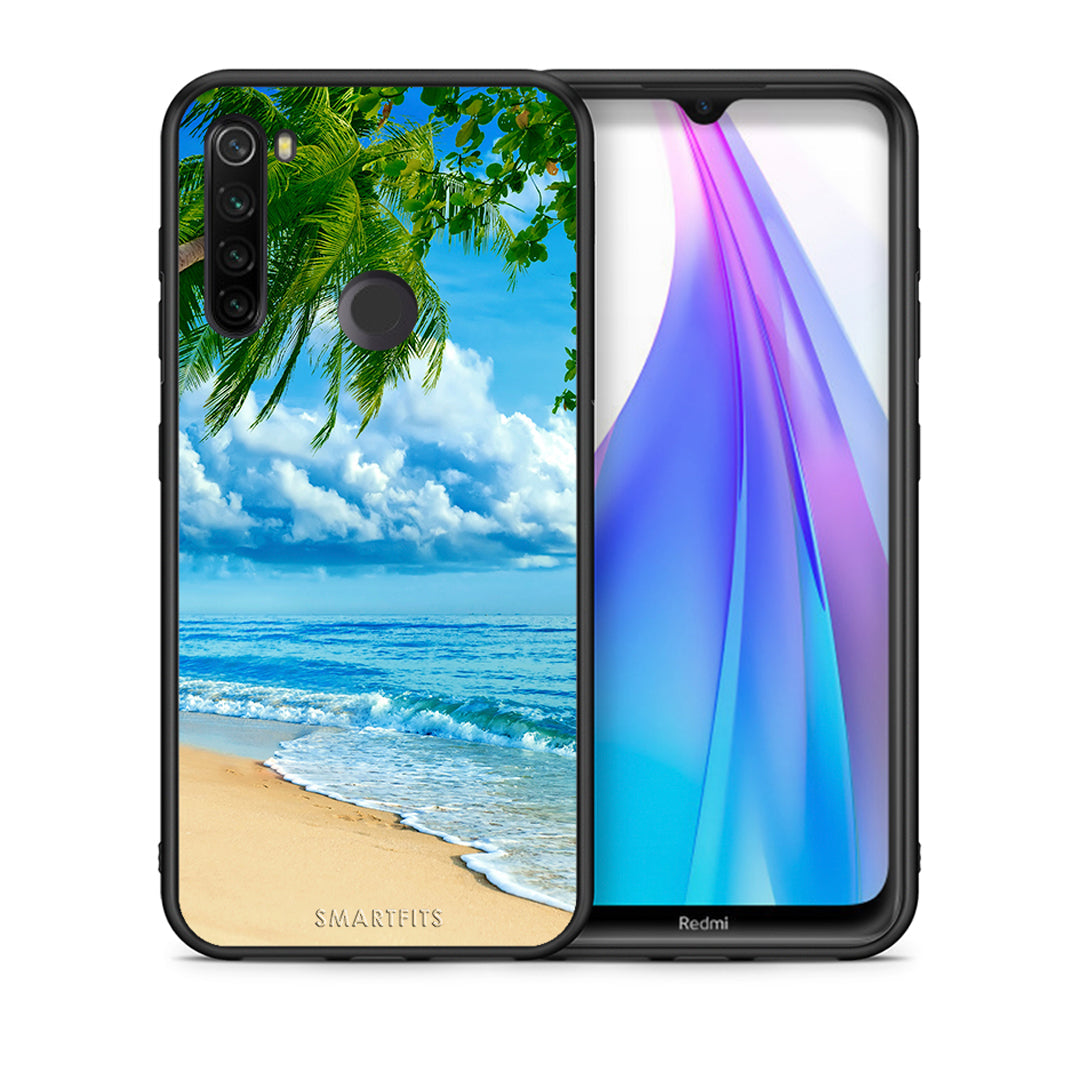 Θήκη Xiaomi Redmi Note 8T Beautiful Beach από τη Smartfits με σχέδιο στο πίσω μέρος και μαύρο περίβλημα | Xiaomi Redmi Note 8 Beautiful Beach case with colorful back and black bezels