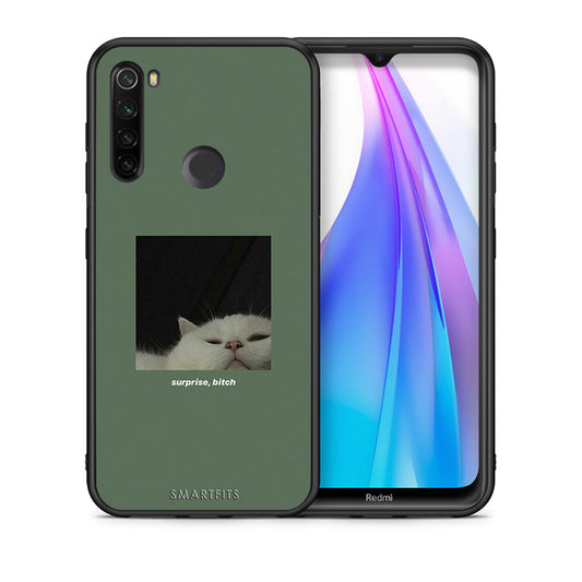 Θήκη Xiaomi Redmi Note 8T Bitch Surprise από τη Smartfits με σχέδιο στο πίσω μέρος και μαύρο περίβλημα | Xiaomi Redmi Note 8 Bitch Surprise case with colorful back and black bezels