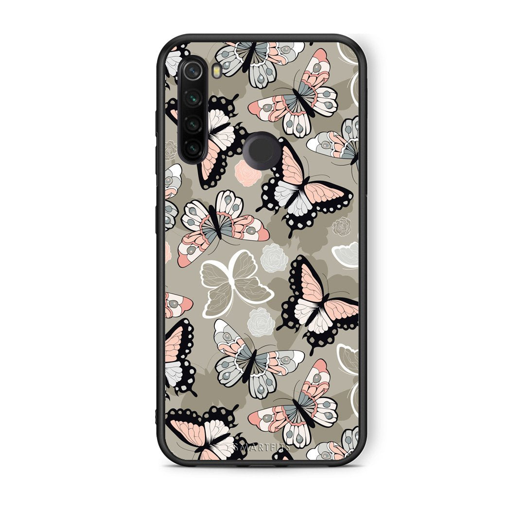 135 - Xiaomi Redmi Note 8T Butterflies Boho case, cover, bumper