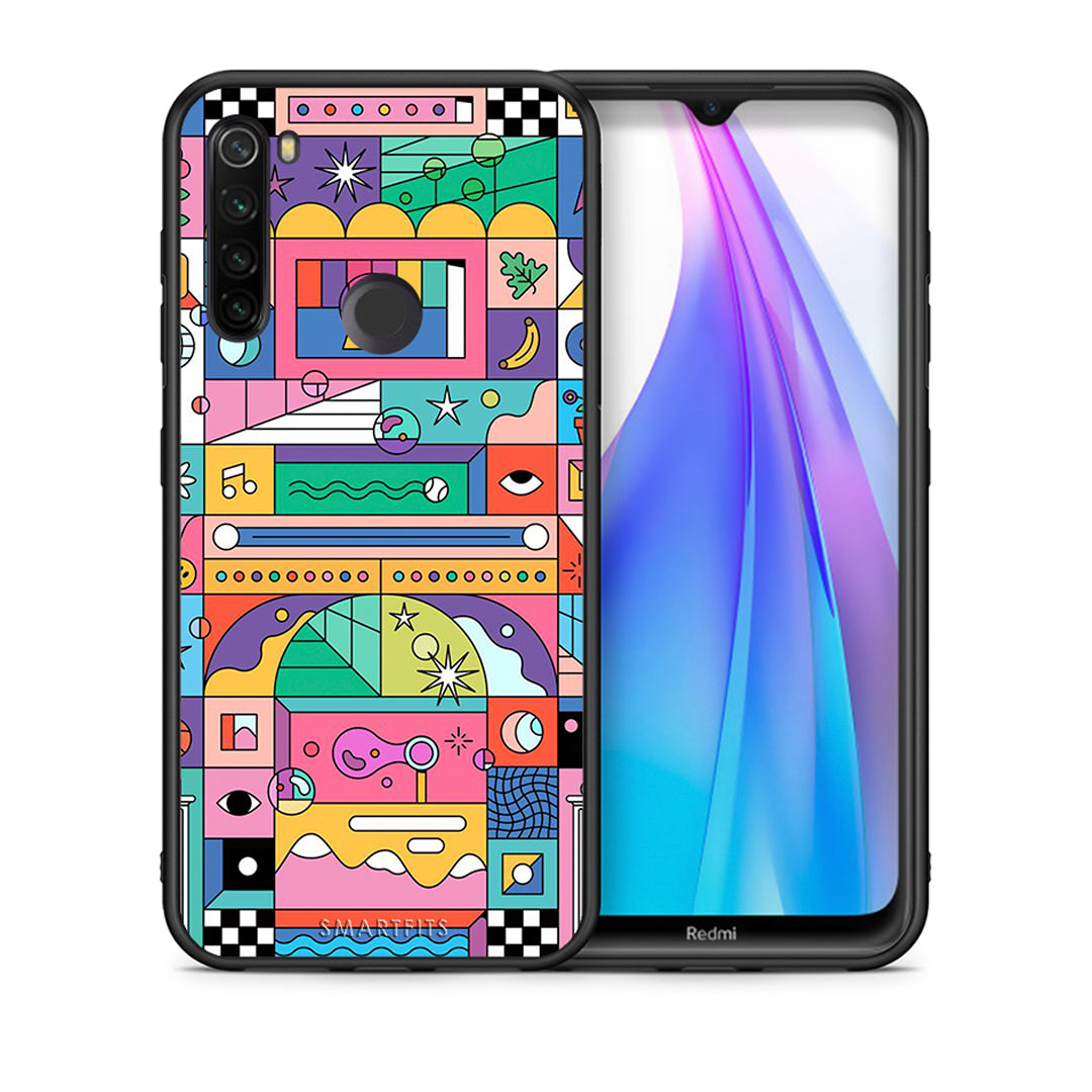 Θήκη Xiaomi Redmi Note 8T Bubbles Soap από τη Smartfits με σχέδιο στο πίσω μέρος και μαύρο περίβλημα | Xiaomi Redmi Note 8 Bubbles Soap case with colorful back and black bezels