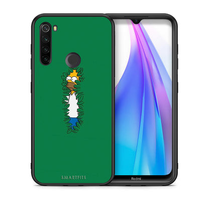 Θήκη Xiaomi Redmi Note 8T Bush Man από τη Smartfits με σχέδιο στο πίσω μέρος και μαύρο περίβλημα | Xiaomi Redmi Note 8 Bush Man case with colorful back and black bezels