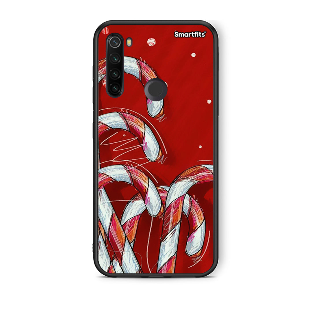 Xiaomi Redmi Note 8T Candy Cane θήκη από τη Smartfits με σχέδιο στο πίσω μέρος και μαύρο περίβλημα | Smartphone case with colorful back and black bezels by Smartfits