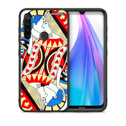 Θήκη Xiaomi Redmi Note 8T Card Love από τη Smartfits με σχέδιο στο πίσω μέρος και μαύρο περίβλημα | Xiaomi Redmi Note 8 Card Love case with colorful back and black bezels