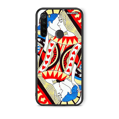 Xiaomi Redmi Note 8T Card Love θήκη από τη Smartfits με σχέδιο στο πίσω μέρος και μαύρο περίβλημα | Smartphone case with colorful back and black bezels by Smartfits