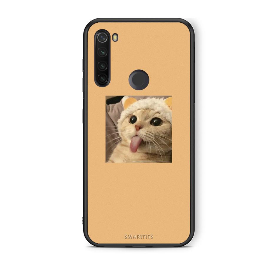 Xiaomi Redmi Note 8T Cat Tongue θήκη από τη Smartfits με σχέδιο στο πίσω μέρος και μαύρο περίβλημα | Smartphone case with colorful back and black bezels by Smartfits