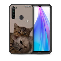 Thumbnail for Θήκη Xiaomi Redmi Note 8T Cats In Love από τη Smartfits με σχέδιο στο πίσω μέρος και μαύρο περίβλημα | Xiaomi Redmi Note 8 Cats In Love case with colorful back and black bezels
