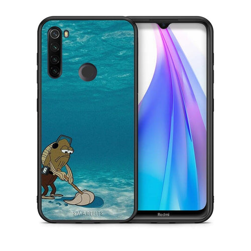Θήκη Xiaomi Redmi Note 8T Clean The Ocean από τη Smartfits με σχέδιο στο πίσω μέρος και μαύρο περίβλημα | Xiaomi Redmi Note 8 Clean The Ocean case with colorful back and black bezels
