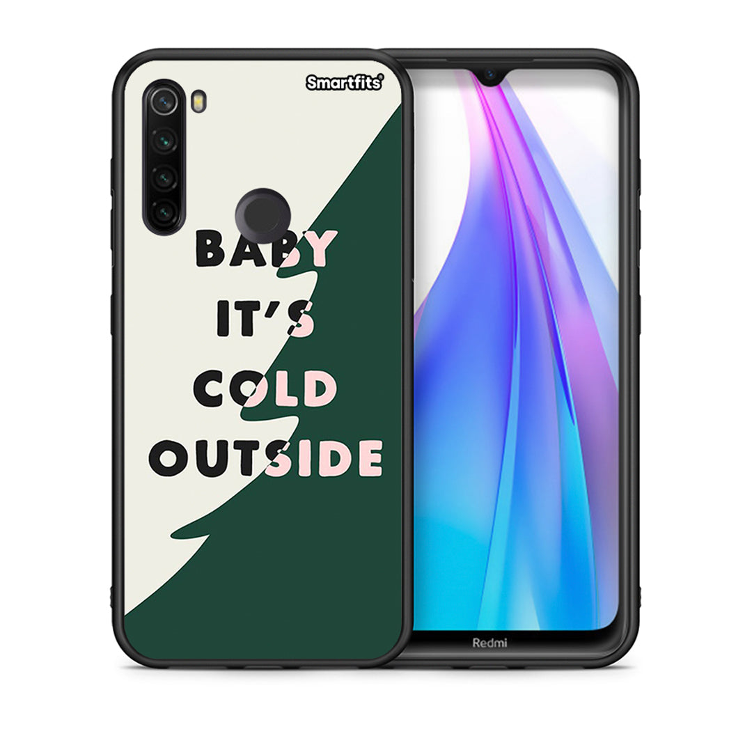 Θήκη Xiaomi Redmi Note 8T Cold Outside από τη Smartfits με σχέδιο στο πίσω μέρος και μαύρο περίβλημα | Xiaomi Redmi Note 8 Cold Outside case with colorful back and black bezels