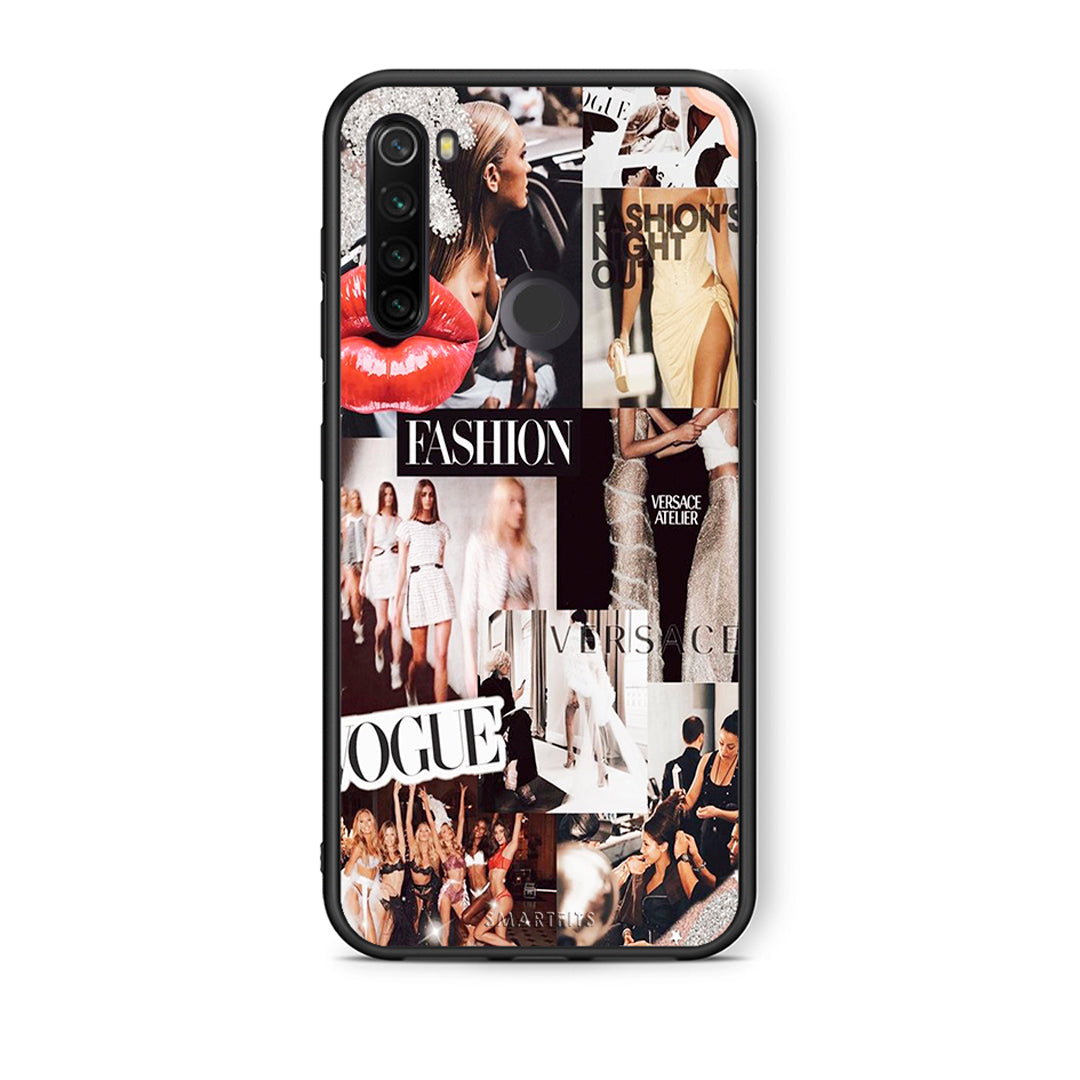 Xiaomi Redmi Note 8T Collage Fashion Θήκη Αγίου Βαλεντίνου από τη Smartfits με σχέδιο στο πίσω μέρος και μαύρο περίβλημα | Smartphone case with colorful back and black bezels by Smartfits