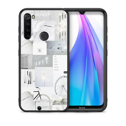 Θήκη Xiaomi Redmi Note 8T Collage Make Me Wonder από τη Smartfits με σχέδιο στο πίσω μέρος και μαύρο περίβλημα | Xiaomi Redmi Note 8 Collage Make Me Wonder case with colorful back and black bezels