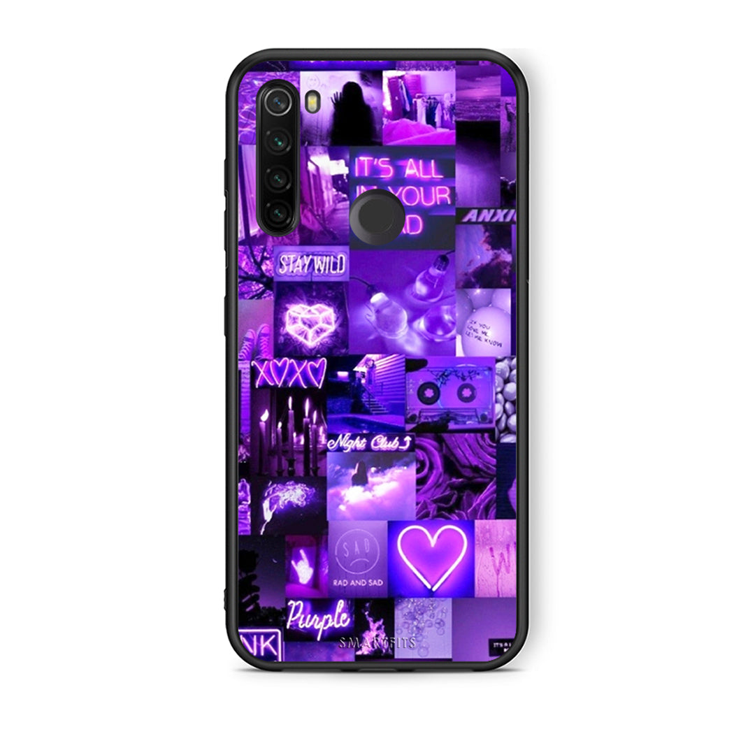 Xiaomi Redmi Note 8T Collage Stay Wild θήκη από τη Smartfits με σχέδιο στο πίσω μέρος και μαύρο περίβλημα | Smartphone case with colorful back and black bezels by Smartfits