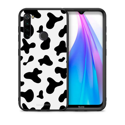 Θήκη Xiaomi Redmi Note 8T Cow Print από τη Smartfits με σχέδιο στο πίσω μέρος και μαύρο περίβλημα | Xiaomi Redmi Note 8 Cow Print case with colorful back and black bezels