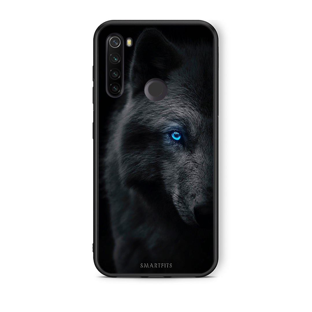 Xiaomi Redmi Note 8T Dark Wolf θήκη από τη Smartfits με σχέδιο στο πίσω μέρος και μαύρο περίβλημα | Smartphone case with colorful back and black bezels by Smartfits
