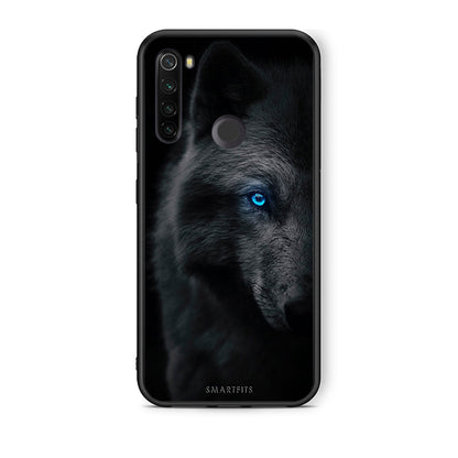 Xiaomi Redmi Note 8T Dark Wolf θήκη από τη Smartfits με σχέδιο στο πίσω μέρος και μαύρο περίβλημα | Smartphone case with colorful back and black bezels by Smartfits