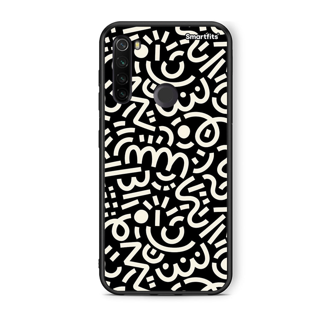 Xiaomi Redmi Note 8T Doodle Art θήκη από τη Smartfits με σχέδιο στο πίσω μέρος και μαύρο περίβλημα | Smartphone case with colorful back and black bezels by Smartfits