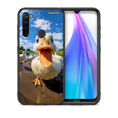 Θήκη Xiaomi Redmi Note 8T Duck Face από τη Smartfits με σχέδιο στο πίσω μέρος και μαύρο περίβλημα | Xiaomi Redmi Note 8 Duck Face case with colorful back and black bezels