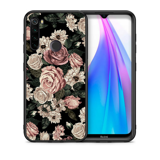 Θήκη Xiaomi Redmi Note 8T Wild Roses Flower από τη Smartfits με σχέδιο στο πίσω μέρος και μαύρο περίβλημα | Xiaomi Redmi Note 8T Wild Roses Flower case with colorful back and black bezels