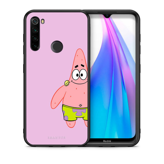 Θήκη Xiaomi Redmi Note 8T  Friends Patrick από τη Smartfits με σχέδιο στο πίσω μέρος και μαύρο περίβλημα | Xiaomi Redmi Note 8  Friends Patrick case with colorful back and black bezels
