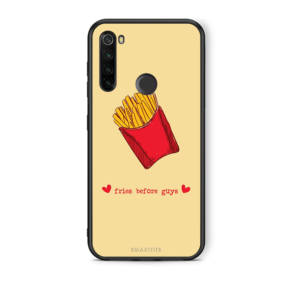 Xiaomi Redmi Note 8T Fries Before Guys Θήκη Αγίου Βαλεντίνου από τη Smartfits με σχέδιο στο πίσω μέρος και μαύρο περίβλημα | Smartphone case with colorful back and black bezels by Smartfits