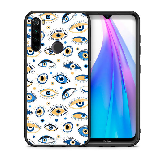 Θήκη Xiaomi Redmi Note 8T Ftou Ftou από τη Smartfits με σχέδιο στο πίσω μέρος και μαύρο περίβλημα | Samsung Galaxy S10 Lite LineArt Kiss case with colorful back and black bezels