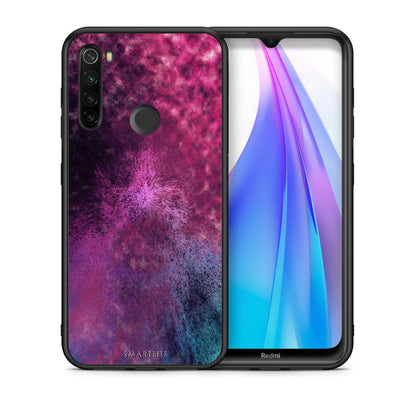 Θήκη Xiaomi Redmi Note 8T Aurora Galaxy από τη Smartfits με σχέδιο στο πίσω μέρος και μαύρο περίβλημα | Xiaomi Redmi Note 8T Aurora Galaxy case with colorful back and black bezels