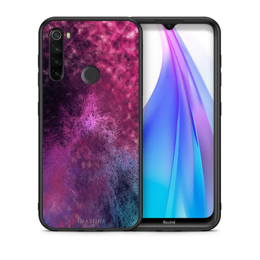 Θήκη Xiaomi Redmi Note 8T Aurora Galaxy από τη Smartfits με σχέδιο στο πίσω μέρος και μαύρο περίβλημα | Xiaomi Redmi Note 8T Aurora Galaxy case with colorful back and black bezels