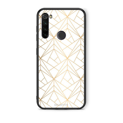 111 - Xiaomi Redmi Note 8T Luxury White Geometric case, cover, bumper