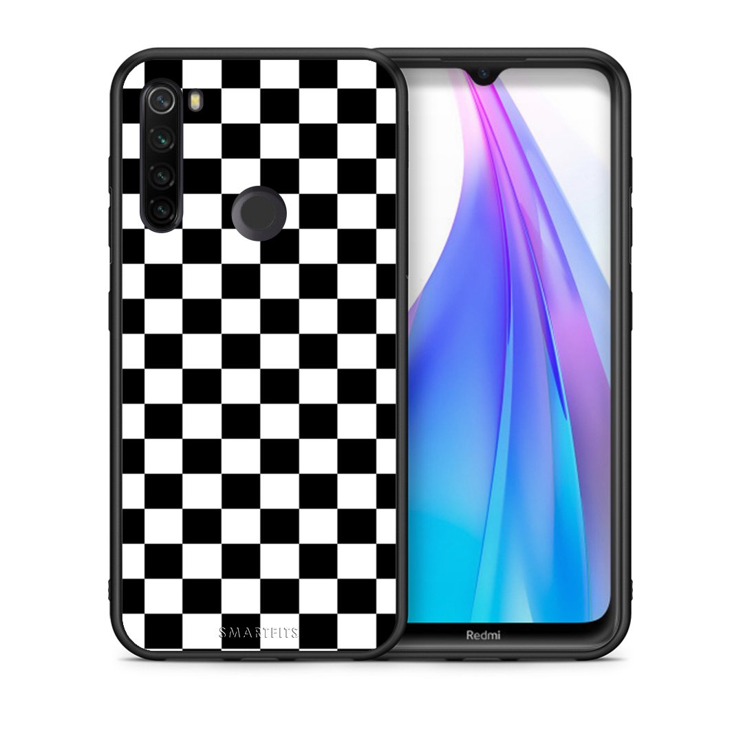 Θήκη Xiaomi Redmi Note 8T Squares Geometric από τη Smartfits με σχέδιο στο πίσω μέρος και μαύρο περίβλημα | Xiaomi Redmi Note 8T Squares Geometric case with colorful back and black bezels