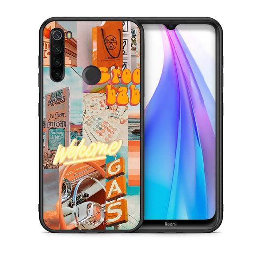Θήκη Αγίου Βαλεντίνου Xiaomi Redmi Note 8T Groovy Babe από τη Smartfits με σχέδιο στο πίσω μέρος και μαύρο περίβλημα | Xiaomi Redmi Note 8 Groovy Babe case with colorful back and black bezels