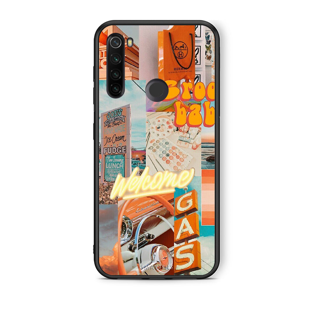 Xiaomi Redmi Note 8T Groovy Babe θήκη από τη Smartfits με σχέδιο στο πίσω μέρος και μαύρο περίβλημα | Smartphone case with colorful back and black bezels by Smartfits