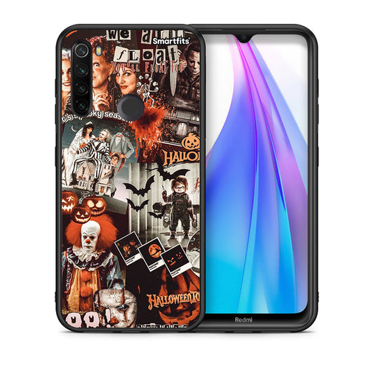 Θήκη Xiaomi Redmi Note 8T Halloween Spooky Season από τη Smartfits με σχέδιο στο πίσω μέρος και μαύρο περίβλημα | Xiaomi Redmi Note 8 Halloween Spooky Season case with colorful back and black bezels