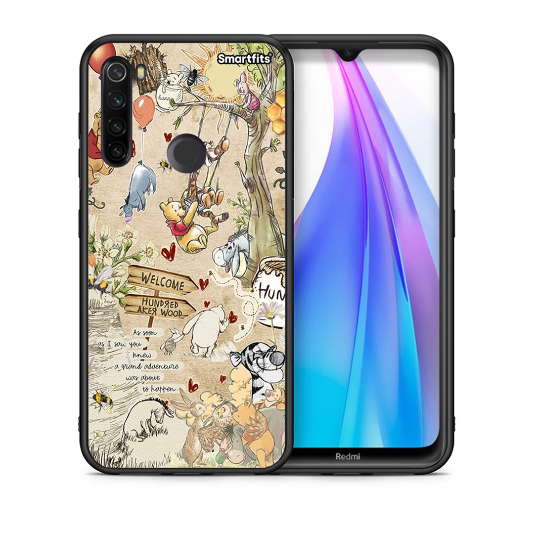 Θήκη Xiaomi Redmi Note 8T Happy Friends από τη Smartfits με σχέδιο στο πίσω μέρος και μαύρο περίβλημα | Xiaomi Redmi Note 8 Happy Friends case with colorful back and black bezels