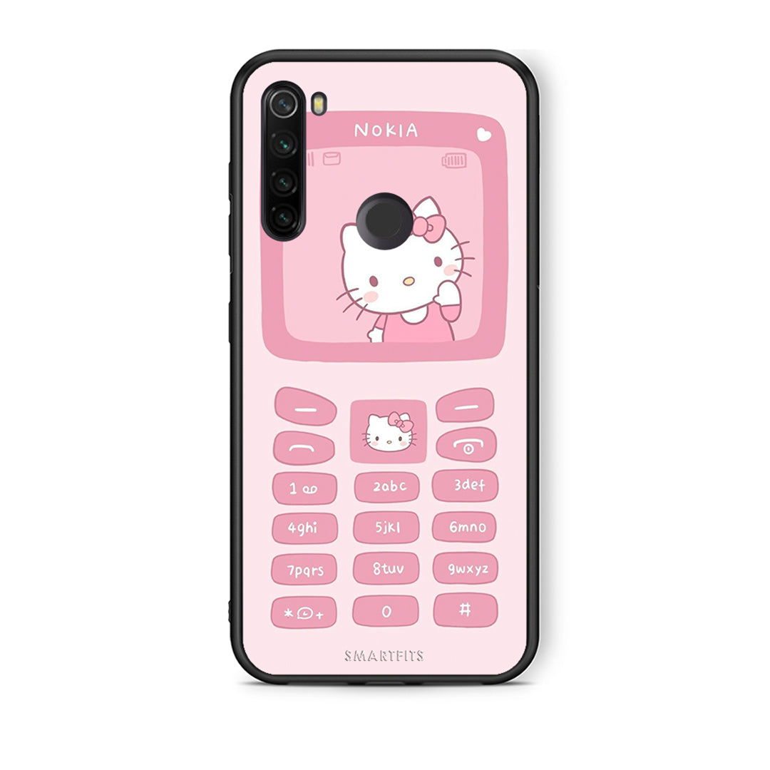 Xiaomi Redmi Note 8T Hello Kitten Θήκη Αγίου Βαλεντίνου από τη Smartfits με σχέδιο στο πίσω μέρος και μαύρο περίβλημα | Smartphone case with colorful back and black bezels by Smartfits