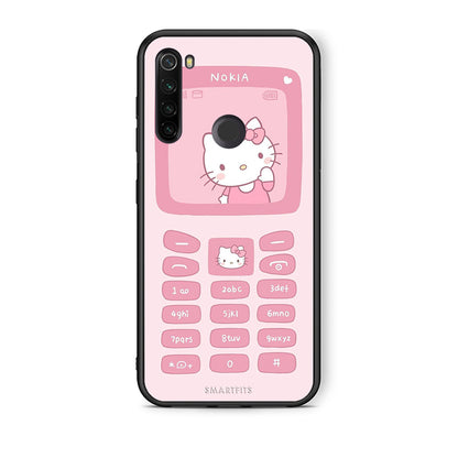 Xiaomi Redmi Note 8T Hello Kitten Θήκη Αγίου Βαλεντίνου από τη Smartfits με σχέδιο στο πίσω μέρος και μαύρο περίβλημα | Smartphone case with colorful back and black bezels by Smartfits