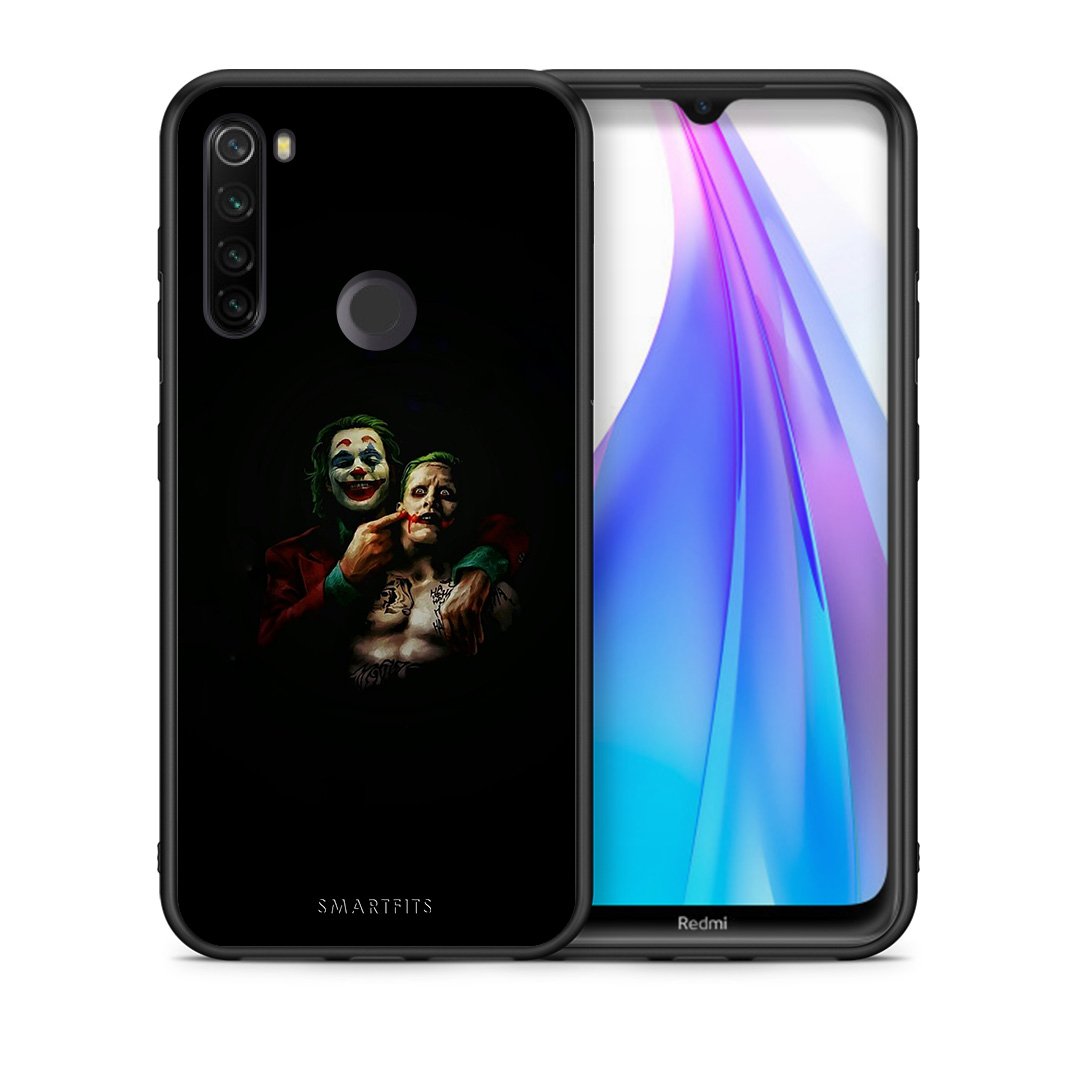 Θήκη Xiaomi Redmi Note 8T Clown Hero από τη Smartfits με σχέδιο στο πίσω μέρος και μαύρο περίβλημα | Xiaomi Redmi Note 8T Clown Hero case with colorful back and black bezels
