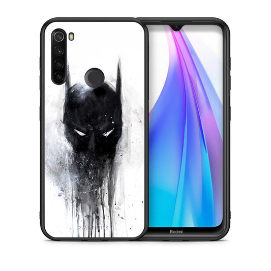 Θήκη Xiaomi Redmi Note 8T Paint Bat Hero από τη Smartfits με σχέδιο στο πίσω μέρος και μαύρο περίβλημα | Xiaomi Redmi Note 8T Paint Bat Hero case with colorful back and black bezels