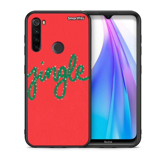 Θήκη Xiaomi Redmi Note 8T Jingle Xmas από τη Smartfits με σχέδιο στο πίσω μέρος και μαύρο περίβλημα | Xiaomi Redmi Note 8 Jingle Xmas case with colorful back and black bezels