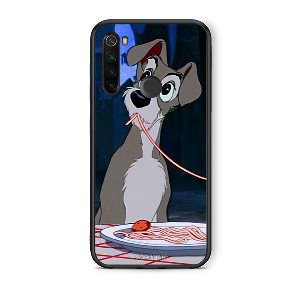 Xiaomi Redmi Note 8T Lady And Tramp 1 Θήκη Αγίου Βαλεντίνου από τη Smartfits με σχέδιο στο πίσω μέρος και μαύρο περίβλημα | Smartphone case with colorful back and black bezels by Smartfits